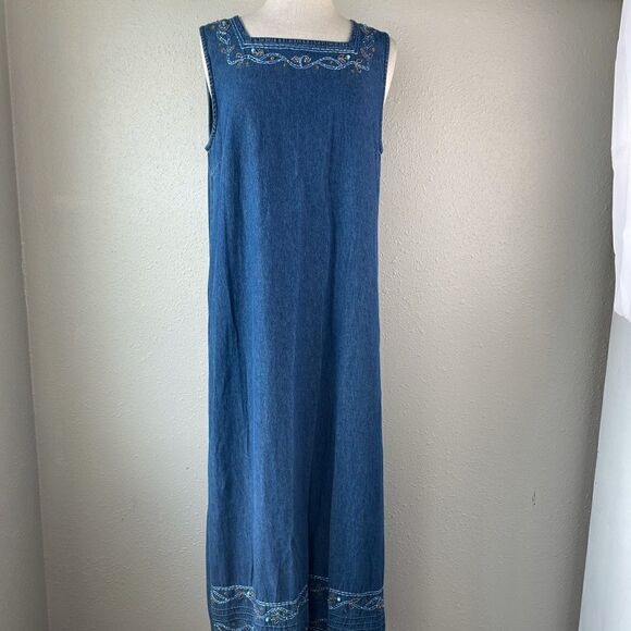 Shaver Lake Denim Maxi Skirt Size M EUC - Picture 1 of 11